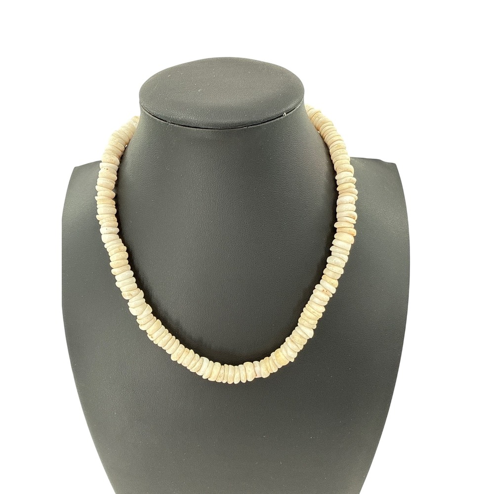 Puka Shell Necklace Blush Large‎ Natural Bead Coastal Boho Style